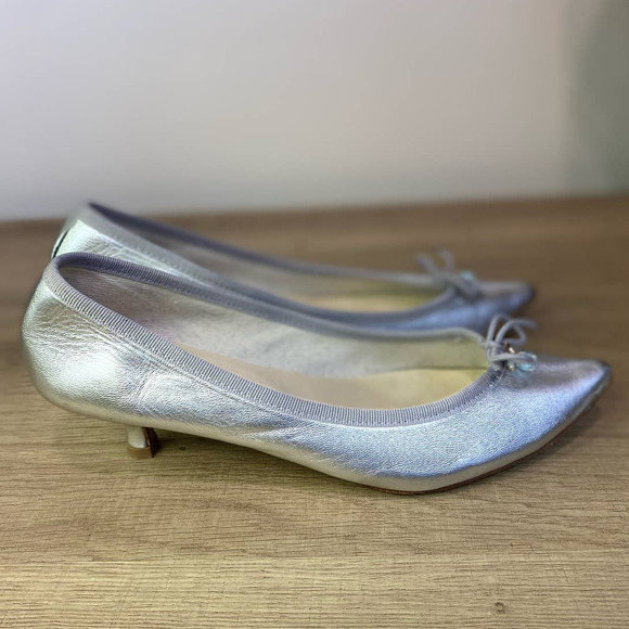 Repetto Paris Brigitte Metallic Silver Ballerina Style Pumps W/Charms RARE - Picture 5 of 14
